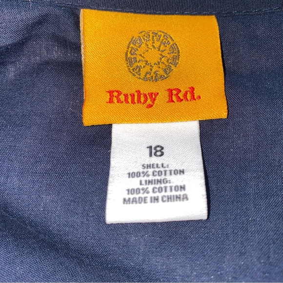 Ruby Rd Orange Lightly Quilted Jacket with Geometric Pattern - Picture 9 of 12